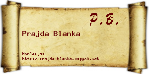 Prajda Blanka névjegykártya